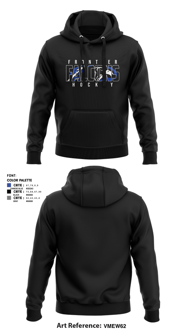 Hoodie, Frontier Central Hockey, Hockey, Teamtime, Team time, sublimation, custom sports apparel, team uniforms, spirit wear, spiritwear, sports uniforms, custom shirts, team store, custom team store, fundraiser sports, apparel fundraiser