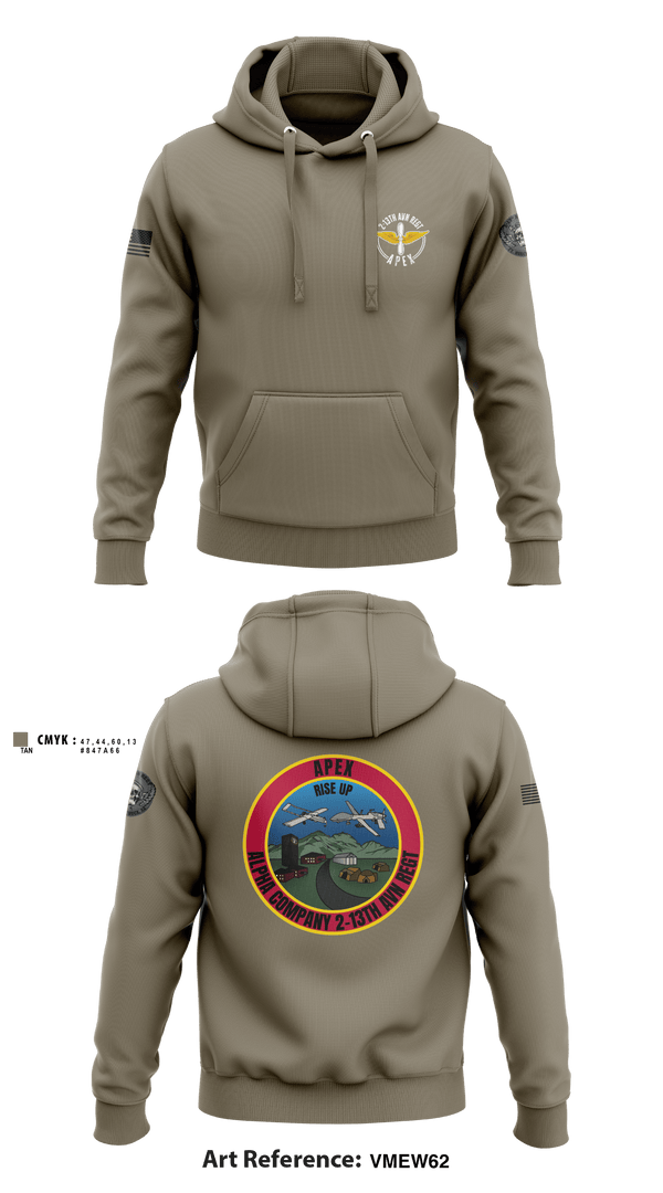 Hoodie, A Co, 2-13th AVN REGT, , Teamtime, Team time, sublimation, custom sports apparel, team uniforms, spirit wear, spiritwear, sports uniforms, custom shirts, team store, custom team store, fundraiser sports, apparel fundraiser