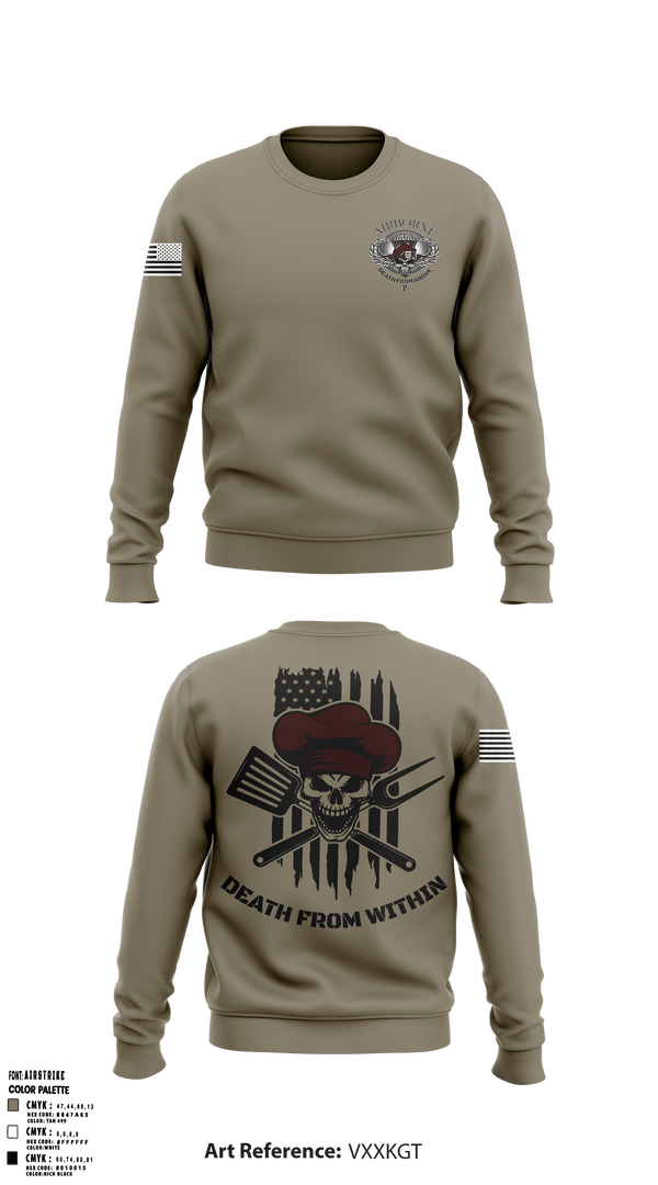 Crew Neck Sweatshirt, , Army, Teamtime, Team time, sublimation, custom sports apparel, team uniforms, spirit wear, spiritwear, sports uniforms, custom shirts, team store, custom team store, fundraiser sports, apparel fundraiser