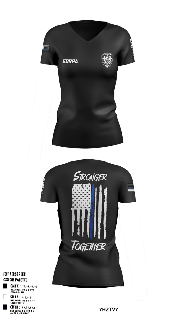 Women's Short Sleeve Vneck Shirt, SDRPA, Police, Teamtime, Team time, sublimation, custom sports apparel, team uniforms, spirit wear, spiritwear, sports uniforms, custom shirts, team store, custom team store, fundraiser sports, apparel fundraiser