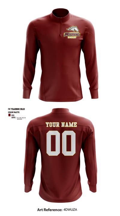 Menomonie High School Ice hockey 95189103 Quarter Zip Jacket - 8
