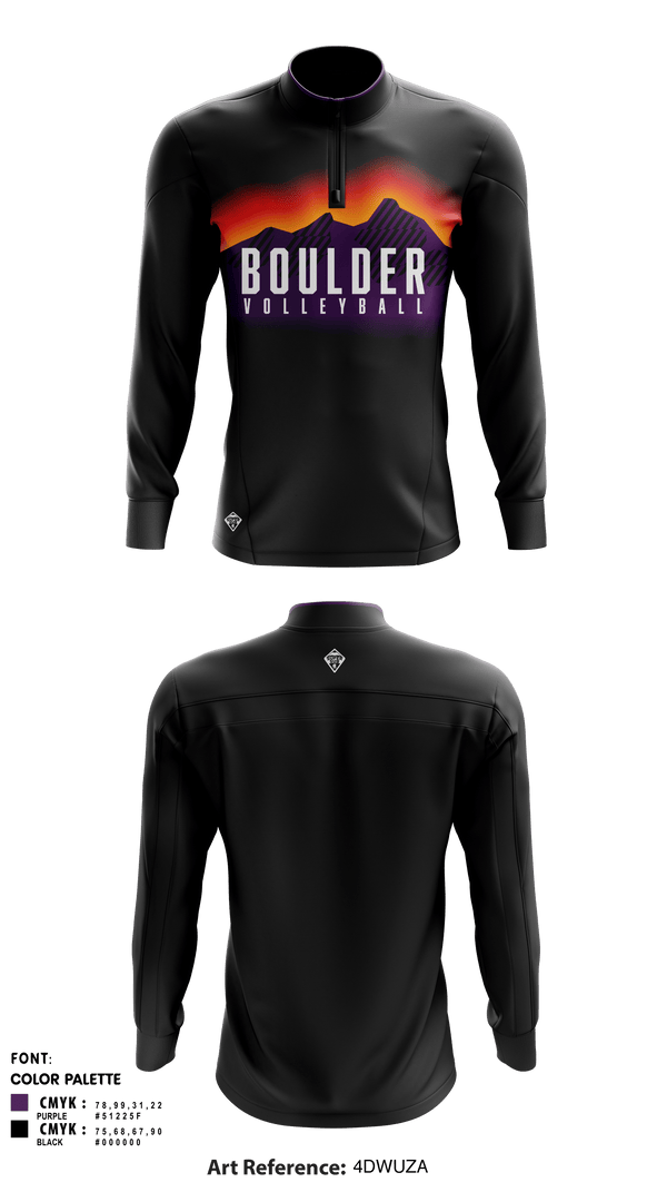 Quarter Zip Jacket, Boulder High School Boys Volleyball, Men's Volleyball, Teamtime, Team time, sublimation, custom sports apparel, team uniforms, spirit wear, spiritwear, sports uniforms, custom shirts, team store, custom team store, fundraiser sports, apparel fundraiser