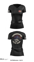 411th Eng. Co 17055949 Women's Short Sleeve V-neck Shirt - 1