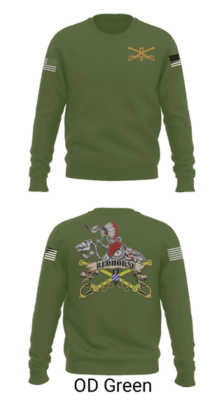 Crew Neck Sweatshirt, , Army, Teamtime, Team time, sublimation, custom sports apparel, team uniforms, spirit wear, spiritwear, sports uniforms, custom shirts, team store, custom team store, fundraiser sports, apparel fundraiser