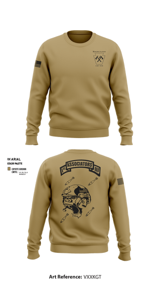 Crew Neck Sweatshirt, Tyler McCourt     37171288, Army, Teamtime, Team time, sublimation, custom sports apparel, team uniforms, spirit wear, spiritwear, sports uniforms, custom shirts, team store, custom team store, fundraiser sports, apparel fundraiser