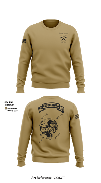 1-111th IN BN ** 38506759 Crew Neck Sweatshirt - 8