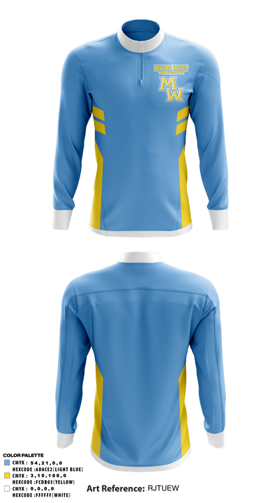 Maine West High School Wrestling 22362554 Quarter Zip Jacket - 1