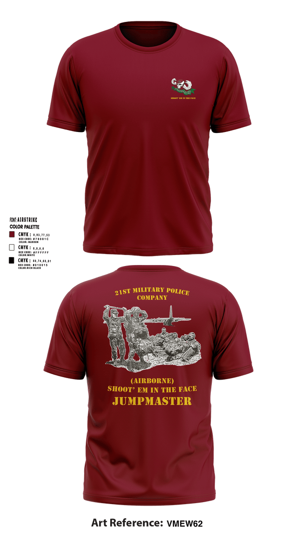 Short Sleeve Performance Shirt, 21ST MILITARY POLICE COMPANY (AIRBORNE), Army, Teamtime, Team time, sublimation, custom sports apparel, team uniforms, spirit wear, spiritwear, sports uniforms, custom shirts, team store, custom team store, fundraiser sports, apparel fundraiser