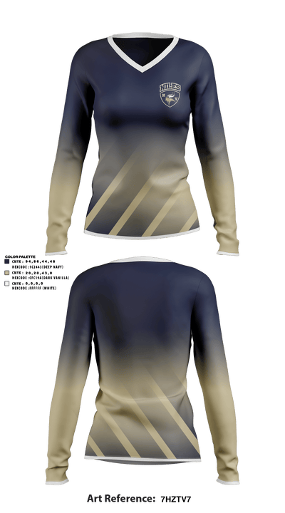 Niles High School Soccer 54999078 Women's Long Sleeve V-neck Shirt - 1