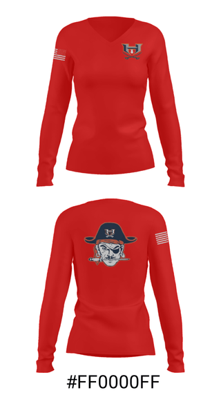 Women's Long Sleeve Vneck Shirt, Habersham Central High School Cross Country, Cross Country, Teamtime, Team time, sublimation, custom sports apparel, team uniforms, spirit wear, spiritwear, sports uniforms, custom shirts, team store, custom team store, fundraiser sports, apparel fundraiser