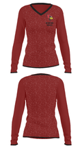 Redbirds Soccer 8871614 Women's Long Sleeve V-neck Shirt - 34