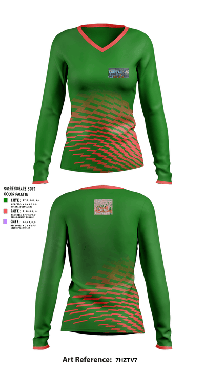 Breezy 2881977 Women's Long Sleeve V-neck Shirt - 1