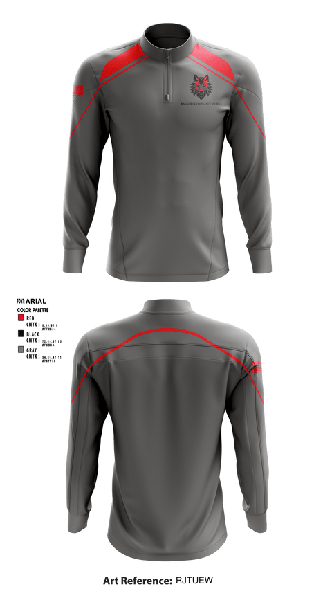 Quarter Zip Jacket, Ragnarok Ordnance Works, , Teamtime, Team time, sublimation, custom sports apparel, team uniforms, spirit wear, spiritwear, sports uniforms, custom shirts, team store, custom team store, fundraiser sports, apparel fundraiser