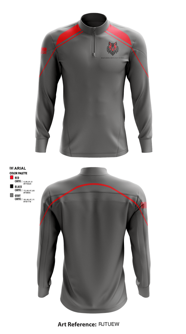Quarter Zip Jacket, Ragnarok Ordnance Works, , Teamtime, Team time, sublimation, custom sports apparel, team uniforms, spirit wear, spiritwear, sports uniforms, custom shirts, team store, custom team store, fundraiser sports, apparel fundraiser