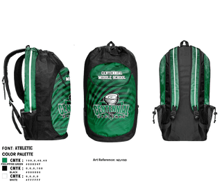 Gear Bag, Centennial Middle School Cross Country, Cross Country, Teamtime, Team time, sublimation, custom sports apparel, team uniforms, spirit wear, spiritwear, sports uniforms, custom shirts, team store, custom team store, fundraiser sports, apparel fundraiser