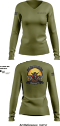 B DET, 502D IEW BN 43347096 Women's Long Sleeve V-neck Shirt - 2