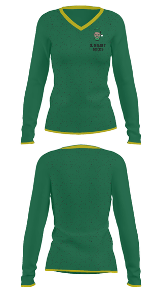 Women's Long Sleeve Vneck Shirt, Old Saint Micks, , Teamtime, Team time, sublimation, custom sports apparel, team uniforms, spirit wear, spiritwear, sports uniforms, custom shirts, team store, custom team store, fundraiser sports, apparel fundraiser