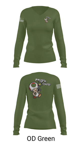 Women's Long Sleeve Vneck Shirt, , Army, Teamtime, Team time, sublimation, custom sports apparel, team uniforms, spirit wear, spiritwear, sports uniforms, custom shirts, team store, custom team store, fundraiser sports, apparel fundraiser