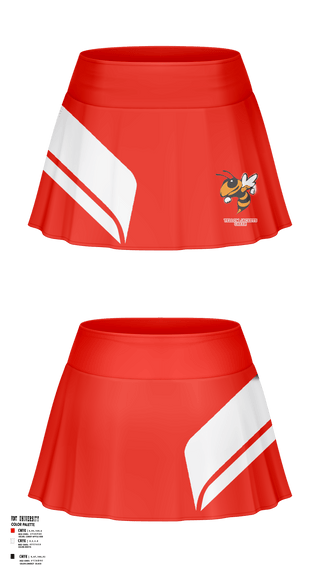 Skort, Yellow Jackets, Cheer, Teamtime, Team time, sublimation, custom sports apparel, team uniforms, spirit wear, spiritwear, sports uniforms, custom shirts, team store, custom team store, fundraiser sports, apparel fundraiser