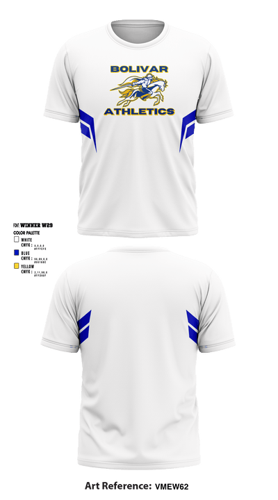 Bolivar Middle School Basketball 46084278 Short Sleeve Performance Shirt - 1