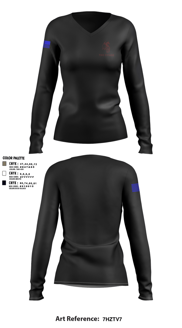 Women's Long Sleeve Vneck Shirt, , Police, Teamtime, Team time, sublimation, custom sports apparel, team uniforms, spirit wear, spiritwear, sports uniforms, custom shirts, team store, custom team store, fundraiser sports, apparel fundraiser