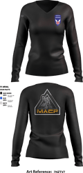 Spartan Combat Training Center 46616976 Women's Long Sleeve V-neck Shirt - 1