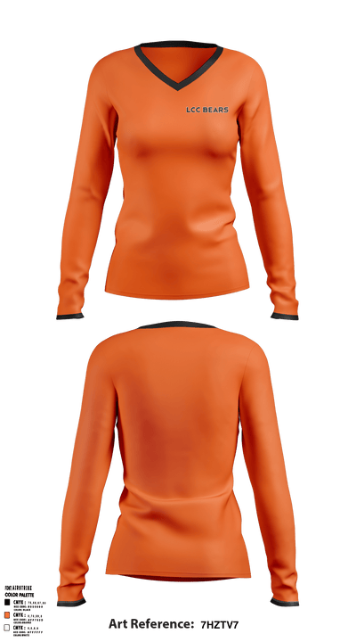 Bears 79234855 Women's Long Sleeve V-neck Shirt - 3