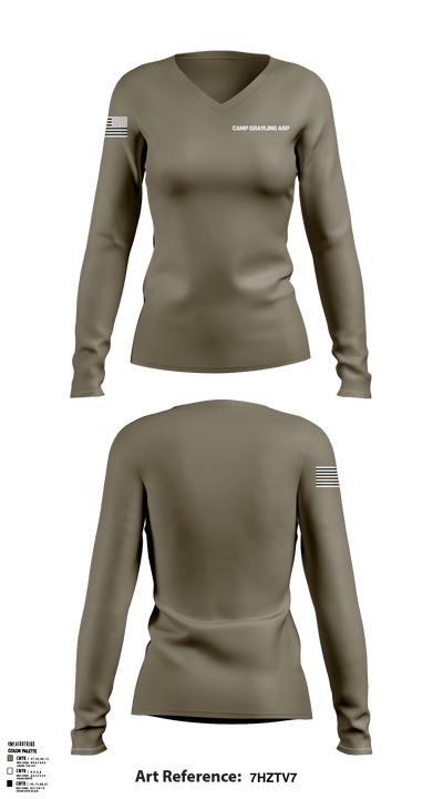 Camp Grayling ASP 23761832 Women's Long Sleeve V-neck Shirt - 1