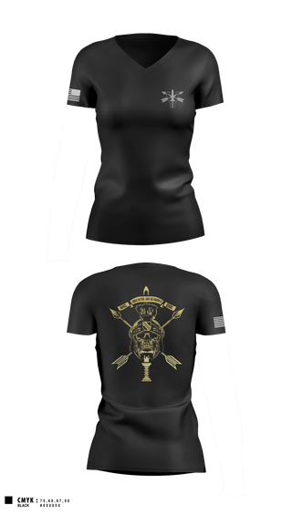Women's Short Sleeve Vneck Shirt, HHC, GSB, 5SFG, Army, Teamtime, Team time, sublimation, custom sports apparel, team uniforms, spirit wear, spiritwear, sports uniforms, custom shirts, team store, custom team store, fundraiser sports, apparel fundraiser