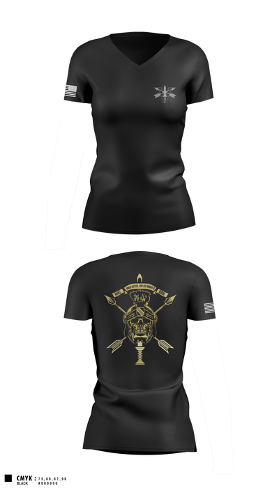 HHC, GSB, 5SFG 78234570 Women's Short Sleeve V-neck Shirt - 1