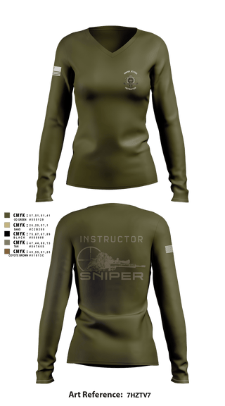 Women's Long Sleeve Vneck Shirt, Sniper, Police, Teamtime, Team time, sublimation, custom sports apparel, team uniforms, spirit wear, spiritwear, sports uniforms, custom shirts, team store, custom team store, fundraiser sports, apparel fundraiser