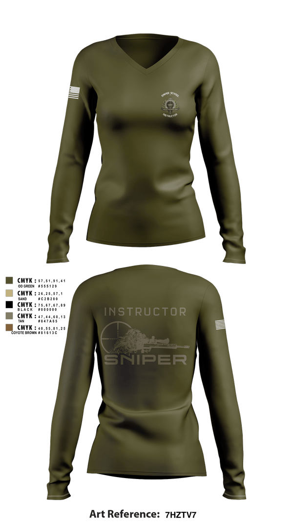 Women's Long Sleeve Vneck Shirt, Sniper, Police, Teamtime, Team time, sublimation, custom sports apparel, team uniforms, spirit wear, spiritwear, sports uniforms, custom shirts, team store, custom team store, fundraiser sports, apparel fundraiser