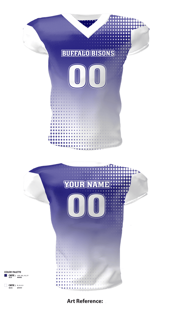 Football Jersey, Buffalo Bisons, Football, Teamtime, Team time, sublimation, custom sports apparel, team uniforms, spirit wear, spiritwear, sports uniforms, custom shirts, team store, custom team store, fundraiser sports, apparel fundraiser