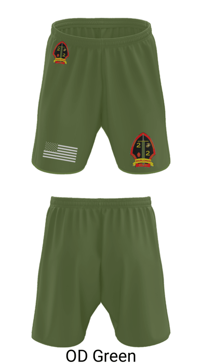 2nd battalion 2nd marines 57428370 Athletic Shorts With Pockets - 28