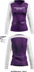 Hiawatha Collegiate High School 13501736 Women's Long Sleeve V-neck Shirt - 1