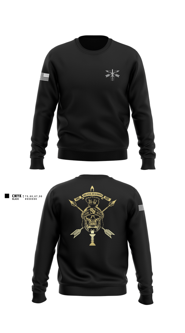Crew Neck Sweatshirt, HHC, GSB, 5SFG, Army, Teamtime, Team time, sublimation, custom sports apparel, team uniforms, spirit wear, spiritwear, sports uniforms, custom shirts, team store, custom team store, fundraiser sports, apparel fundraiser
