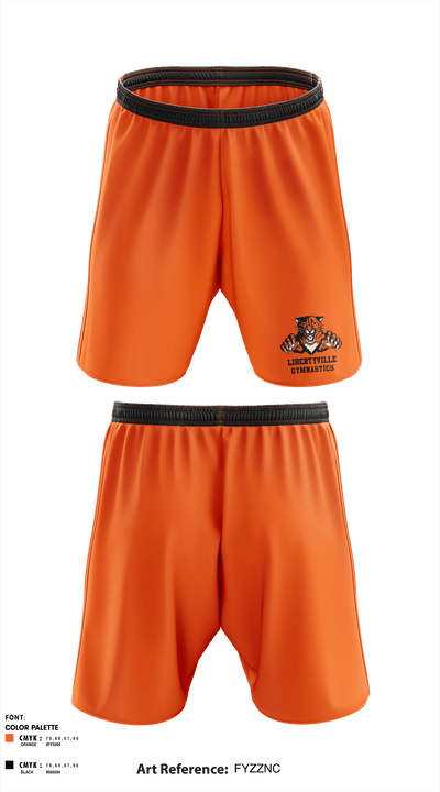 Libertyville High School Gymnastics 83643017 Athletic Shorts With Pockets - 1