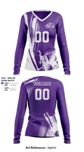 QCA 26783613 Women's Long Sleeve V-neck Shirt - 1