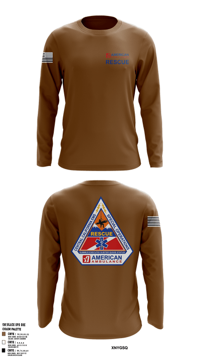 American Ambulance Rescue 49557589 Long Sleeve Performance Shirt - 2