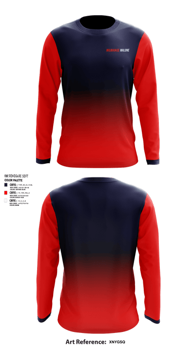 TEAM MALONE 42311566 Long Sleeve Performance Shirt - 1