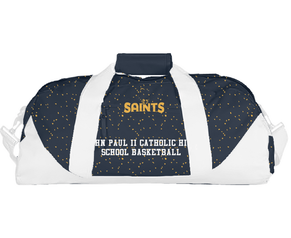Duffle Bag, John Paul II Catholic High School Basketball, Women's Basketball, Teamtime, Team time, sublimation, custom sports apparel, team uniforms, spirit wear, spiritwear, sports uniforms, custom shirts, team store, custom team store, fundraiser sports, apparel fundraiser