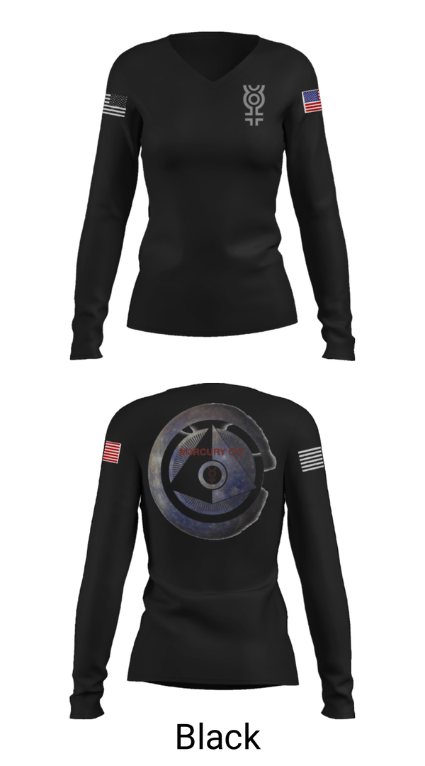 Women's Long Sleeve Vneck Shirt, MERCURY CO., E-Sports, Teamtime, Team time, sublimation, custom sports apparel, team uniforms, spirit wear, spiritwear, sports uniforms, custom shirts, team store, custom team store, fundraiser sports, apparel fundraiser