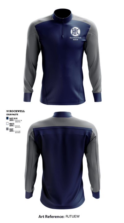 Kent Island Youth Softball 28747832 Quarter Zip Jacket - 3