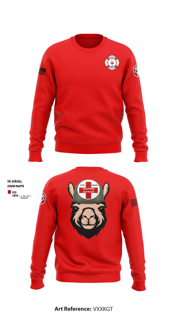 Crew Neck Sweatshirt, WBAMCAlpha Company, WBAMC, Softball, Teamtime, Team time, sublimation, custom sports apparel, team uniforms, spirit wear, spiritwear, sports uniforms, custom shirts, team store, custom team store, fundraiser sports, apparel fundraiser