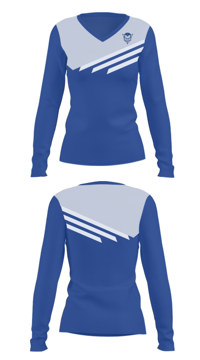 Ogdensburg Free Academy High School Basketball 25062140 Women's Long Sleeve V-neck Shirt - 26