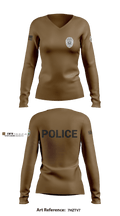 TAYLORSVILLE POLICE DEPARTMENT LT 27466887 Women's Long Sleeve V-neck Shirt - 2