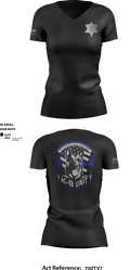 PCSO K-9 INTERDICTION 89630540 Women's Short Sleeve V-neck Shirt - 1