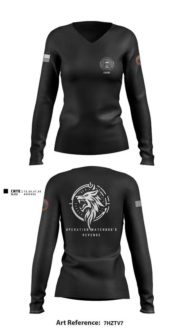 Women's Long Sleeve Vneck Shirt, A Co, 2-13th AVN REGT, , Teamtime, Team time, sublimation, custom sports apparel, team uniforms, spirit wear, spiritwear, sports uniforms, custom shirts, team store, custom team store, fundraiser sports, apparel fundraiser