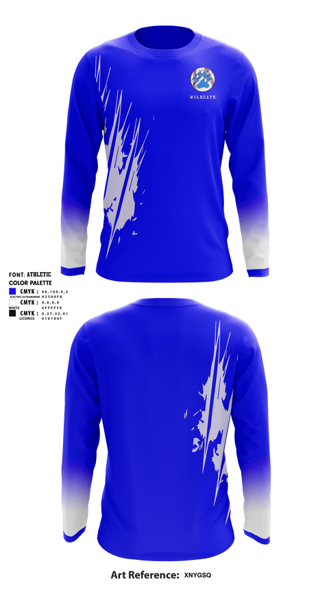 Long Sleeve Performance Shirt, Wildcats, Baseball, Teamtime, Team time, sublimation, custom sports apparel, team uniforms, spirit wear, spiritwear, sports uniforms, custom shirts, team store, custom team store, fundraiser sports, apparel fundraiser