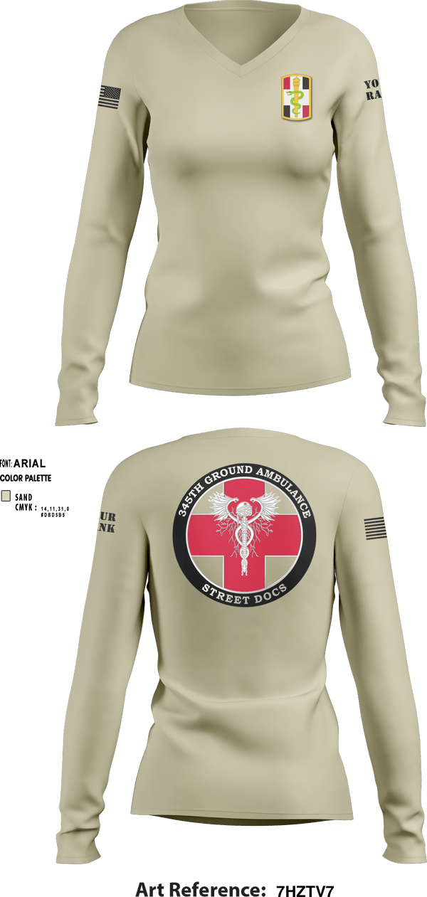 Women's Long Sleeve Vneck Shirt, , Army, Teamtime, Team time, sublimation, custom sports apparel, team uniforms, spirit wear, spiritwear, sports uniforms, custom shirts, team store, custom team store, fundraiser sports, apparel fundraiser
